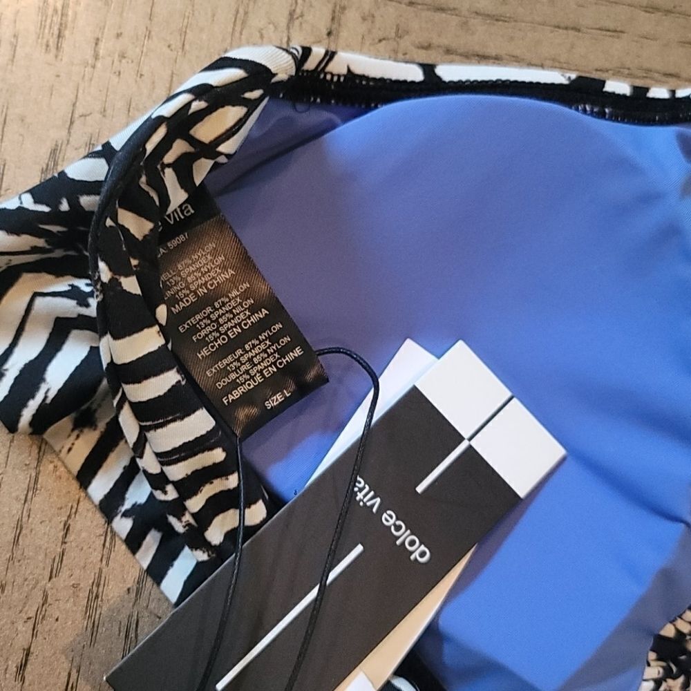 Black and white bikini set NWT Dolce Vita M - Picture 6 of 7